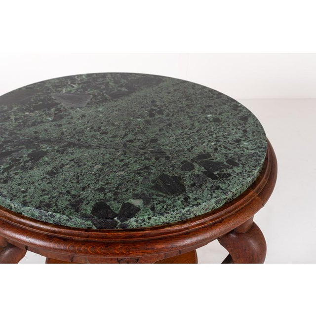 Vintage Side Table with Marble Top For Sale - Image 4 of 13