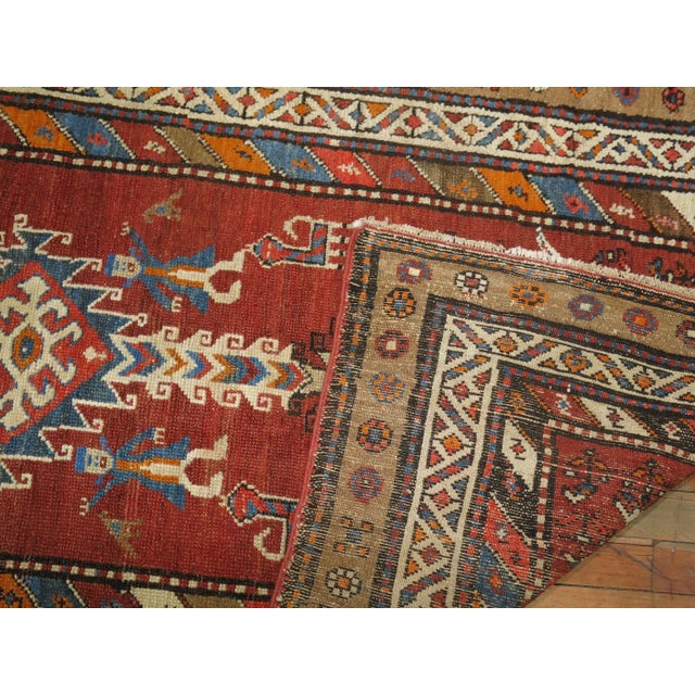 Persian Antique Zabihi Collection Tribal Geometric Persian Runner For Sale - Image 3 of 10