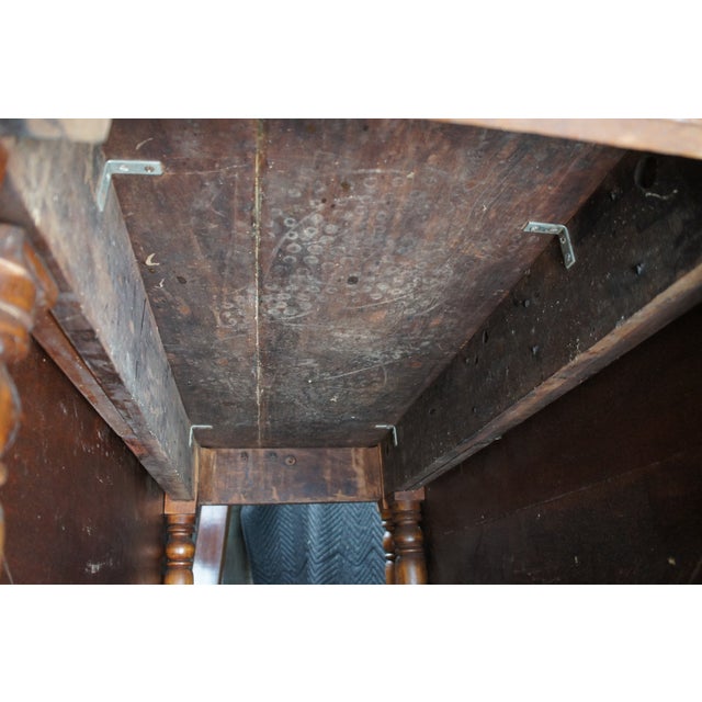 Antique Country Farmhouse Cherry Dropleaf Gateleg Dining Table Console For Sale - Image 14 of 14