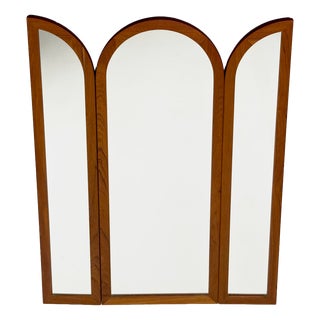 Vintage Foldable Teak Mirror from Fakse Furniture, 1960s For Sale