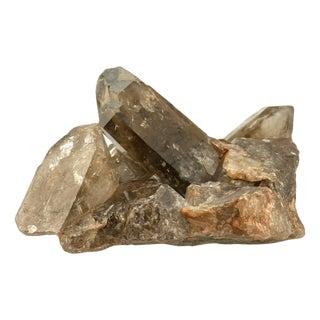 Smoky Quartz Crystal Cluster, Brazil, 1970s For Sale