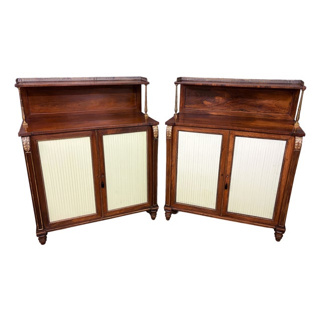 Regency Rosewood Side Cabinets, 1810, Set of 2 For Sale