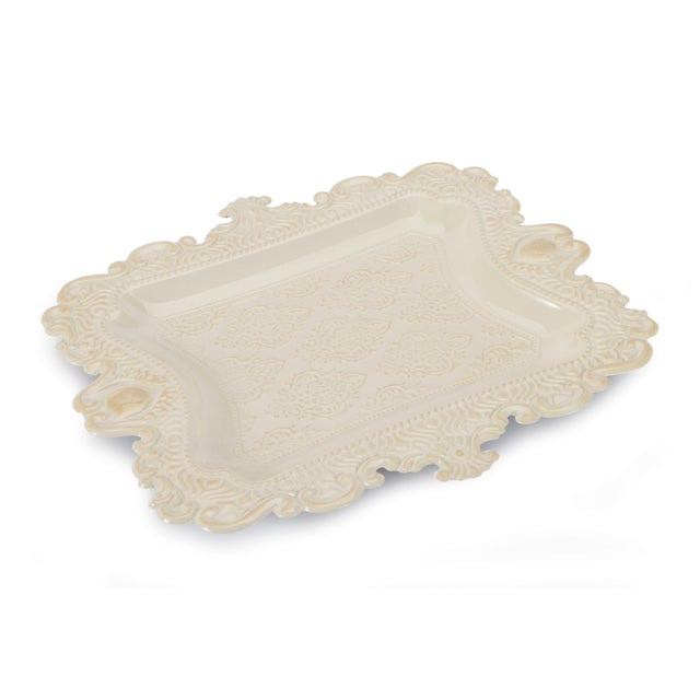 Kenneth Ludwig Chicago Ornate Embossed Decorative Tray (Set of 3) For Sale - Image 4 of 6