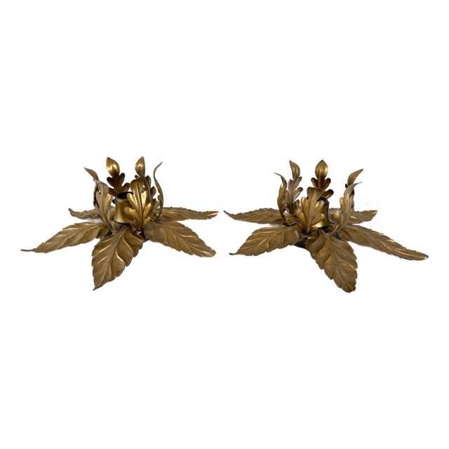Hollywood Regency Wall Lamps by Hans Kögl, 1970s, Set of 2 For Sale