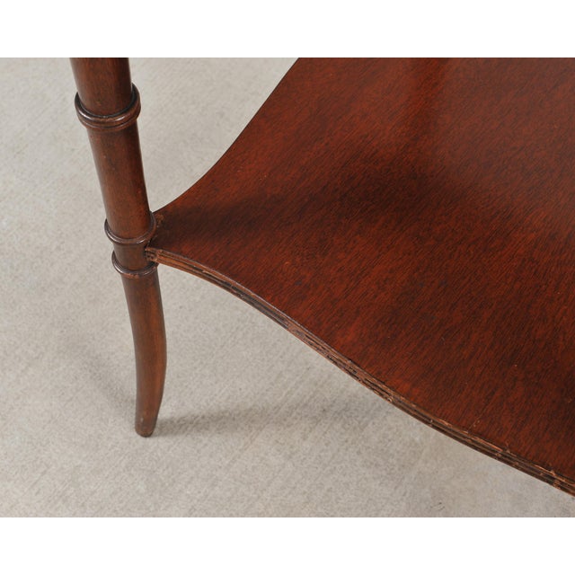 Pair of Regency Style Mahogany Leather Top Drink Side Tables For Sale - Image 17 of 18