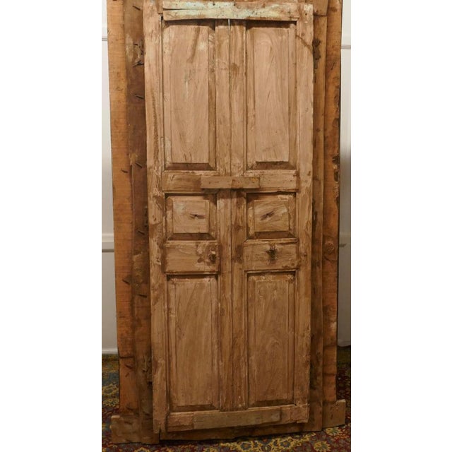 Paint Anglo Indian Painted Doors in Original Frame, 1880s For Sale - Image 7 of 11