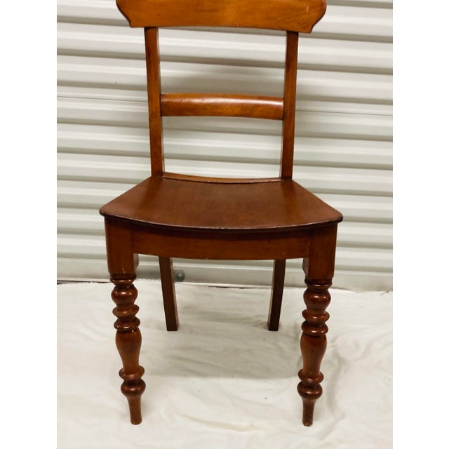 English Regency 19th Century Mahogany Side Chair Turned Legs For Sale - Image 10 of 12
