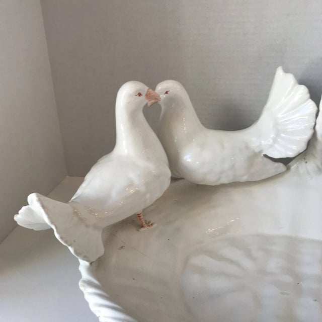 Farmhouse Vintage Ceramic Dove Basket For Sale - Image 3 of 11