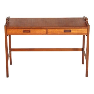 Mid-Century Swedish Teak Side Table with 2 Drawers from Skaraborgs Möbelindustri, 1960s For Sale