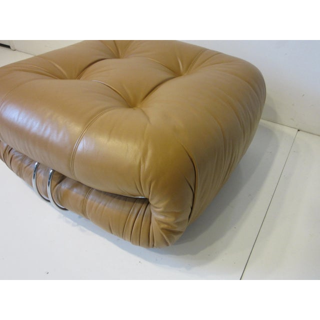 Afra & Tobia Scarpa Modern Tobia Scarpa for Cassina Soriana Leather Ottoman For Sale - Image 4 of 11