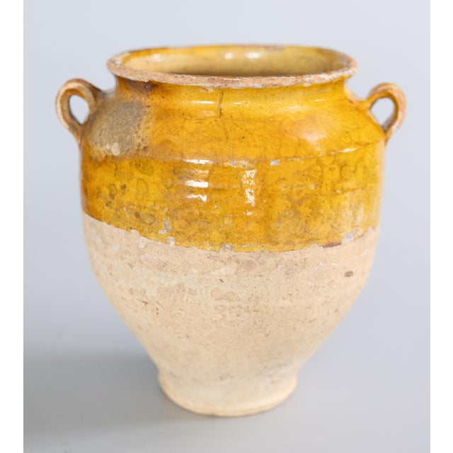 19th Century French Glazed Yellow Confit Pot For Sale - Image 9 of 9