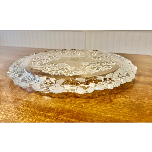 Mikasa Walther Carmen Crystal Cake Plate For Sale - Image 9 of 12