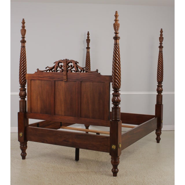 1980s Stickley Queen Size Antiquities St Croix Poster Bed For Sale - Image 5 of 18