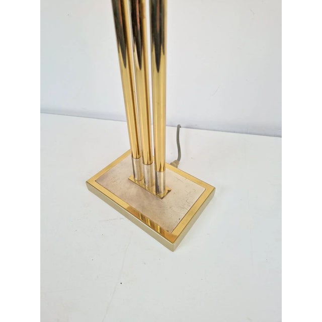 Hollywood Regency Brass Table Lamp from Deknudt, Belgium, 1978 For Sale - Image 4 of 8