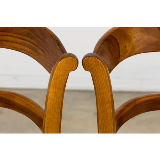 Set of 12 French Louis Philippe Style Walnut Dining Chairs With Rush Seats For Sale - Image 16 of 18