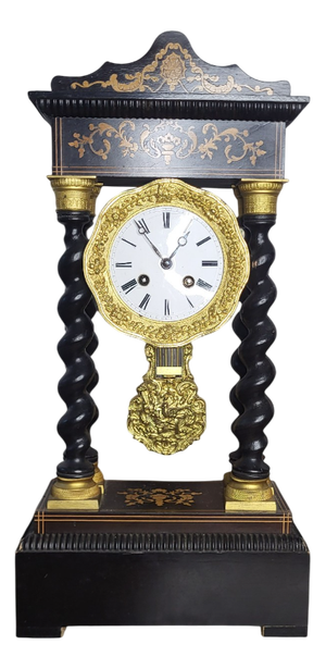 Antique Napoleon III Portico Clock, 1800s