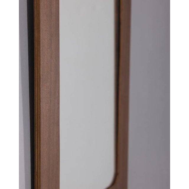Brown Vintage Teak Wall Mirror by Campo E Graffi, 1960s For Sale - Image 8 of 9