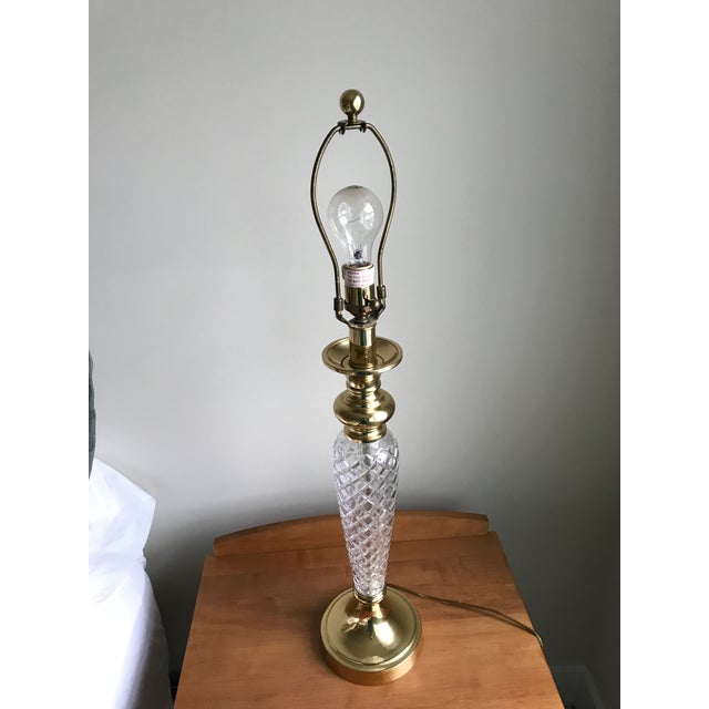 Ethan Allen Crystal Lamp and Shade Chairish
