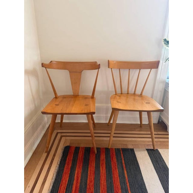 Set of six McCobb dining chairs, including four (4) spindle chairs and two (2) T-Back chairs. Owned the set for two years...