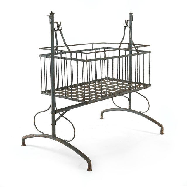 Iron Crib, in Very Good conditions. This piece is designed in the style of the selected designer and/or manufacturer
