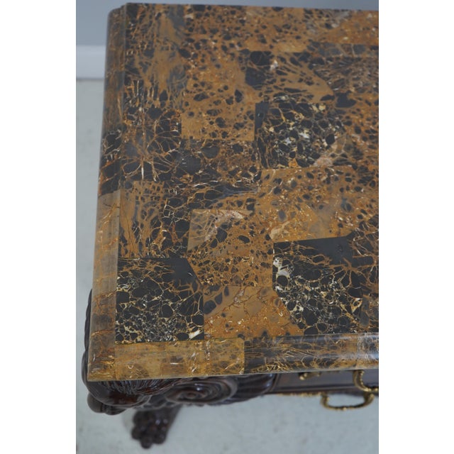 Maitland-Smith French Empire Style Marble Top Mahogany Chest For Sale - Image 12 of 18