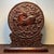 1970s Vintage Bloodwood Round Table Screen, Hand Carved Plum Blossom Deer Relief, Chinoiserie Decor For Sale - Image 5 of 9