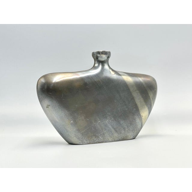 Mid-Century Flat Bottle in Aluminium with Patina, 1970s, in Very Good conditions. Designed 1970 to 1979