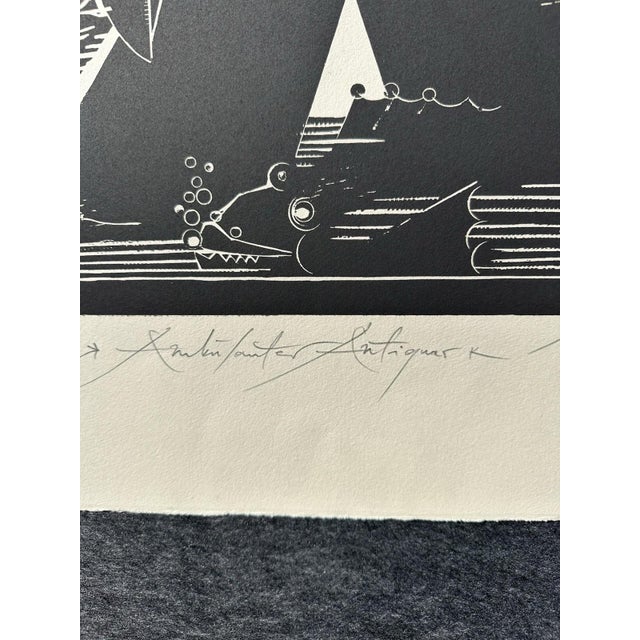 Black Albert Schindehütte, Figurative Composition, Woodcut For Sale - Image 8 of 11