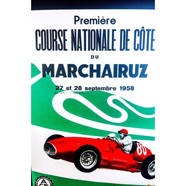 Original 1958 Marchairuz Hill Climb, Original 18"x25" Lithograph, Hans W. Witchi For Sale - Image 4 of 8