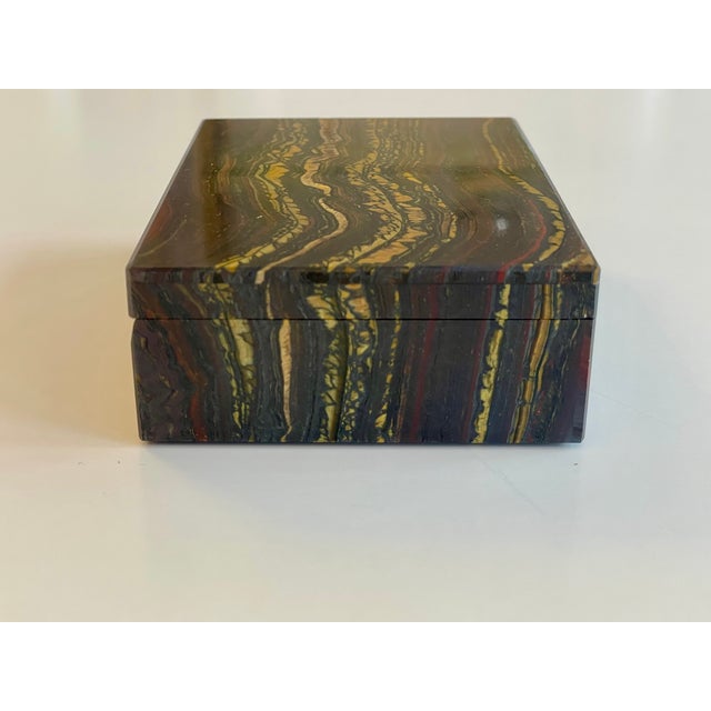 Handcrafted Box in Tiger Iron, Italy, 1950s For Sale - Image 9 of 15