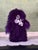 Purple Mongolian Lamb Fur Large Collectible Teddy Bear by Bear Mountain Artist Kathy Bindert For Sale - Image 4 of 8