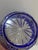 Late 20th Century Vintage Cobalt Blue Cut-to-Clear Crystal Bowl, Bohemian Style, Scalloped Rim For Sale - Image 5 of 7