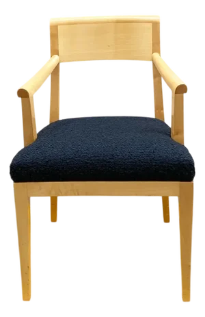 Philippe Hurel St James Armchair in Sycamore and Black Bouclette