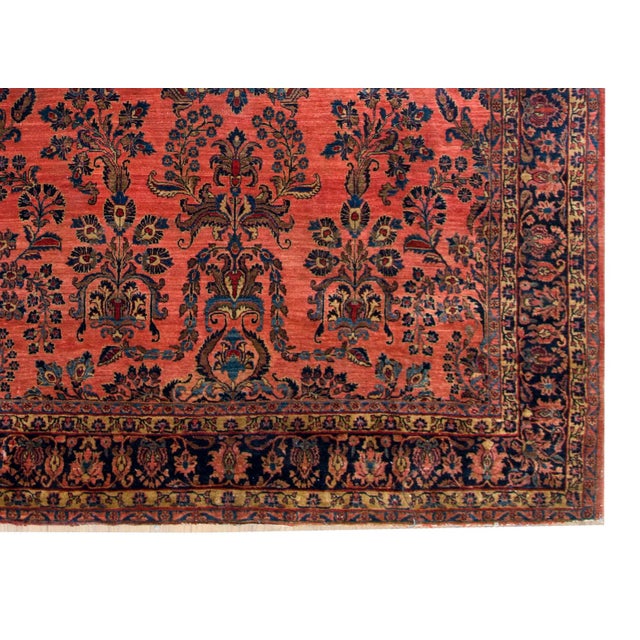 Early 20th Century Persian Sarouk Mohajeran Rug For Sale - Image 9 of 12