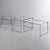 Metal Three Coffee Tables in Glass and Chromed Metal, 1970s, Set of 3 For Sale - Image 7 of 11
