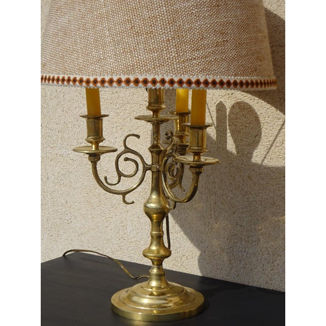 Copper Candlestick Bedside Lamps, 1890s, Set of 2 For Sale - Image 4 of 18