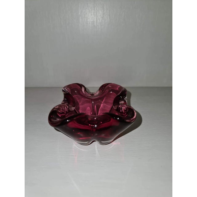 Mid-Century Pink Murano Glass Bowl For Sale - Image 7 of 8