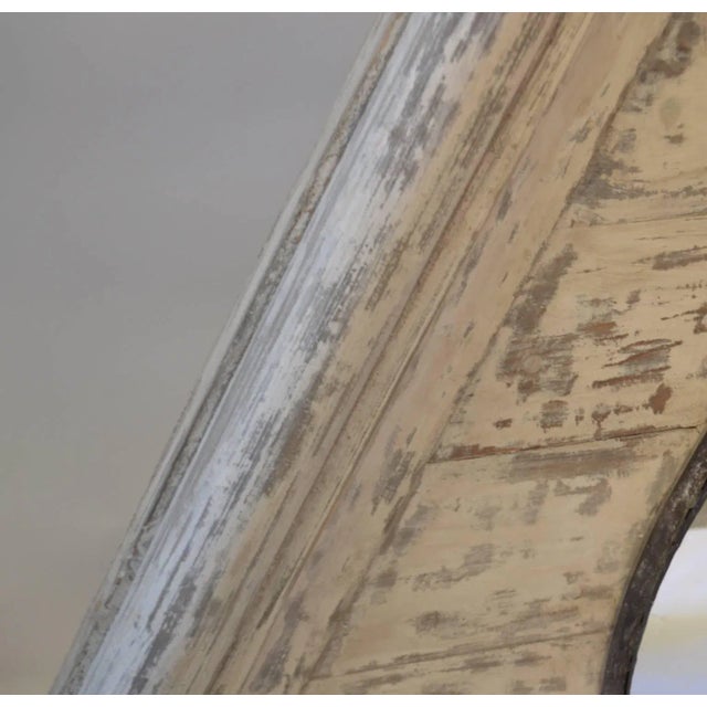 19th century pentagonal signal mirror in weathered antique frame, France.