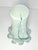 Glass Contemporary Murano-Style Italian Sea Green Blue Ruffled Swirl Tall Vase For Sale - Image 7 of 8