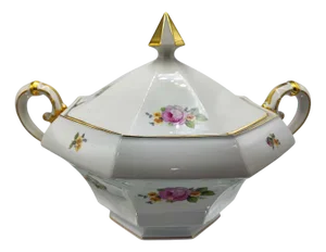 Art Deco Porcelain Vase, Bavaria Tirschenreuth, Chicago, 1930s, Set of 2