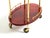 Serving Bar Cart in Cherry-Red Goatskin from Aldo Tura, Italy, 1960s For Sale - Image 16 of 18