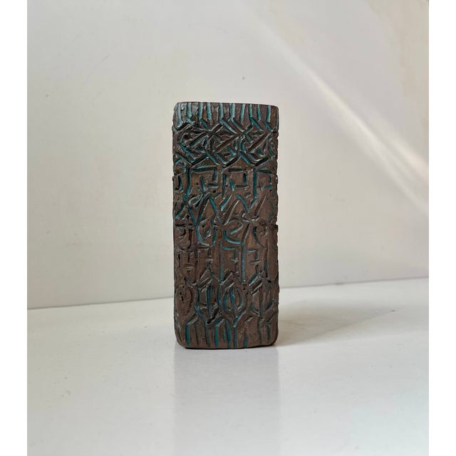 Brutalist Ceramic Vase by Hanne Grabow for Gratia, 1970s For Sale - Image 4 of 9