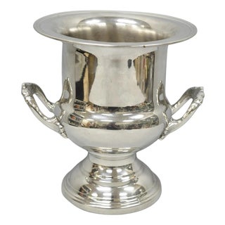 Vintage Victorian Silver Plated Trophy Cup Urn Champagne Wine Chiller Ice Bucket For Sale