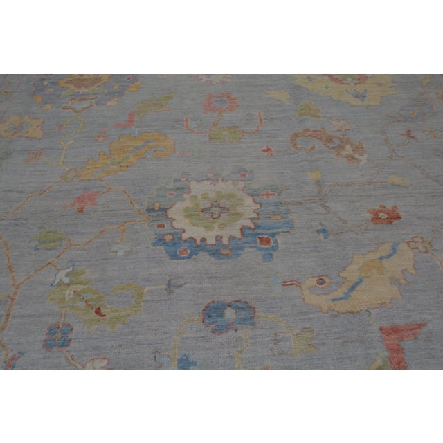 2010s Turkish Oushak Hand Knotted Wool Rug, 12'x15' For Sale - Image 5 of 5
