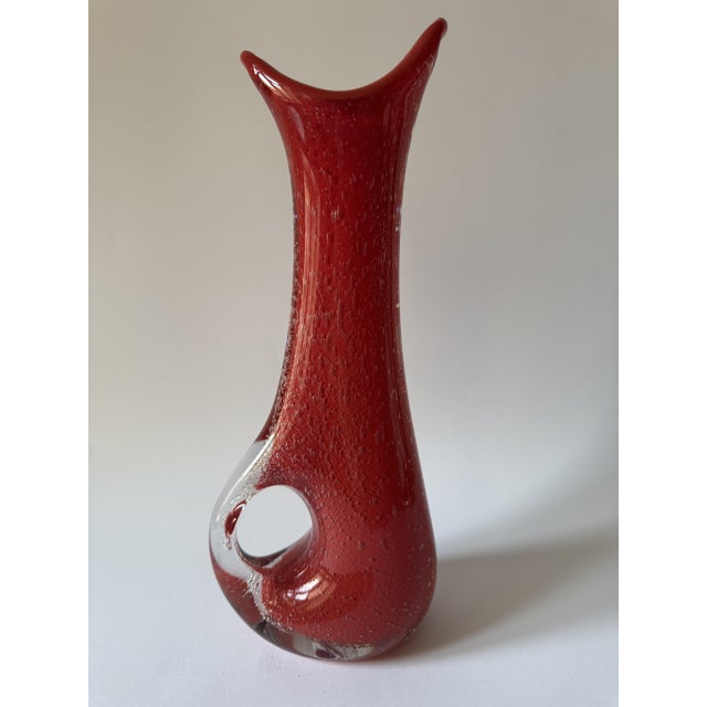 Vintage Polish Art Glass Vase, 1970s For Sale - Image 4 of 18