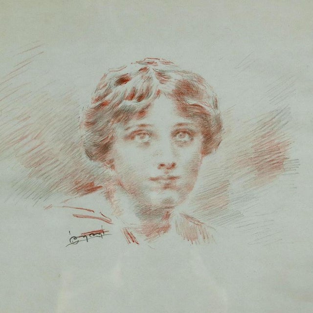 Luigi Conconi, Portrait Composition, Mixed Media on Paper, Framed For Sale - Image 3 of 10