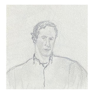 1960s Larry Connatser Self Portrait Drawing For Sale