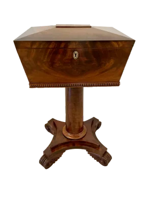 Antique William IV Figured Mahogany Work Box
