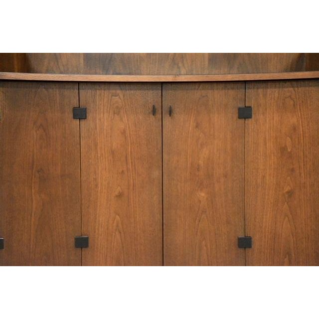 Wood 1960s Refinished Walnut Bar by Milo Baughman for Directional For Sale - Image 7 of 12