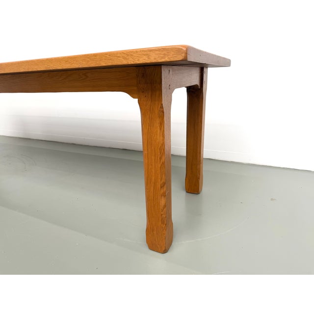 Large Brutalist Dining Table in Oak, 1970s For Sale - Image 18 of 18